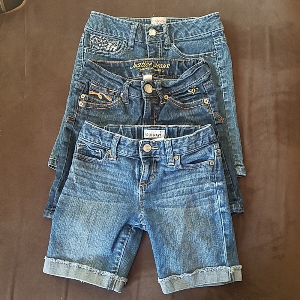 3 pair - size 7/8 Jean Shorts